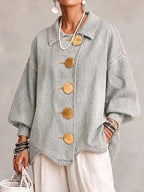 Morgan | Women's Oversized Denim Button-Front Jacket