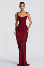 Annelore | Women's Square-Neck Draped Mini Dress