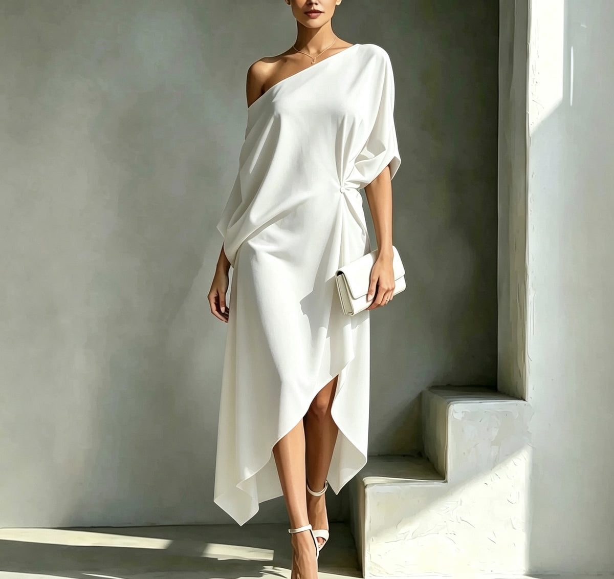 Otylia | Women's One-Shoulder Asymmetric Maxi Dress