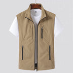 Jasper | Men's Sleeveless Quilted Bodywarmer with Zip Front and Side Pockets