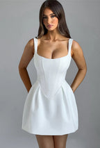 Riemke | Women's Square-Neck Fit-and-Flare Mini Dress