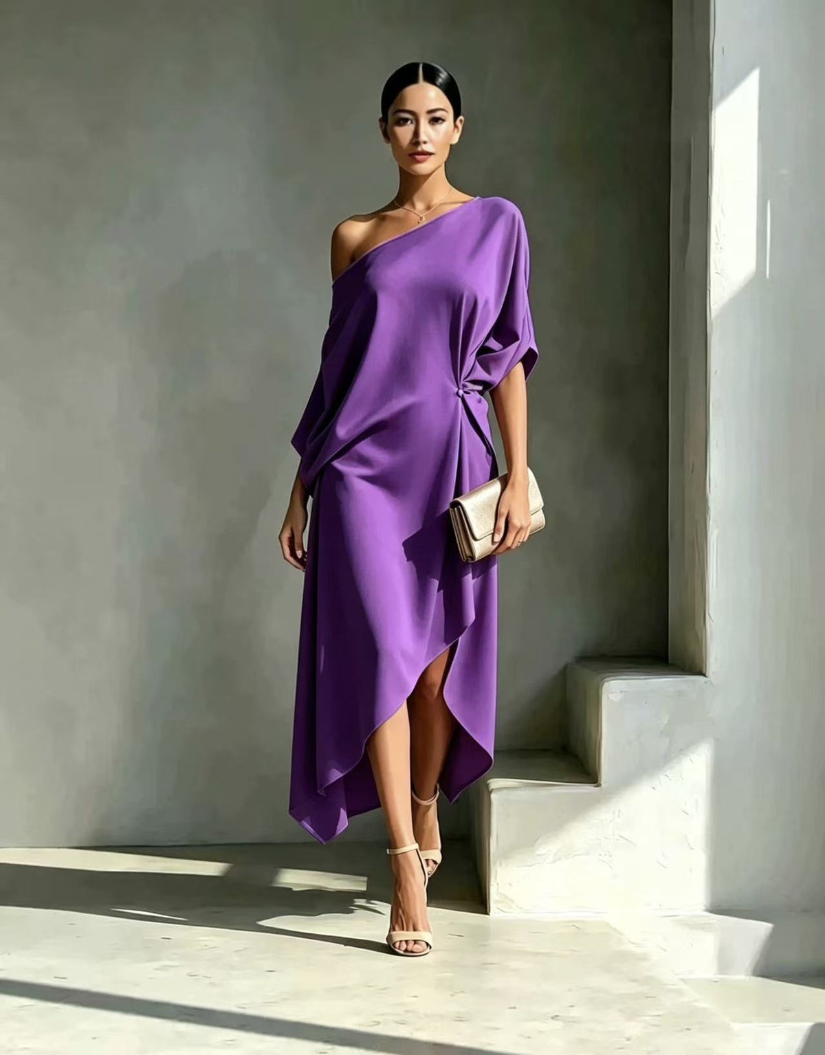 Otylia | Women's One-Shoulder Asymmetric Maxi Dress