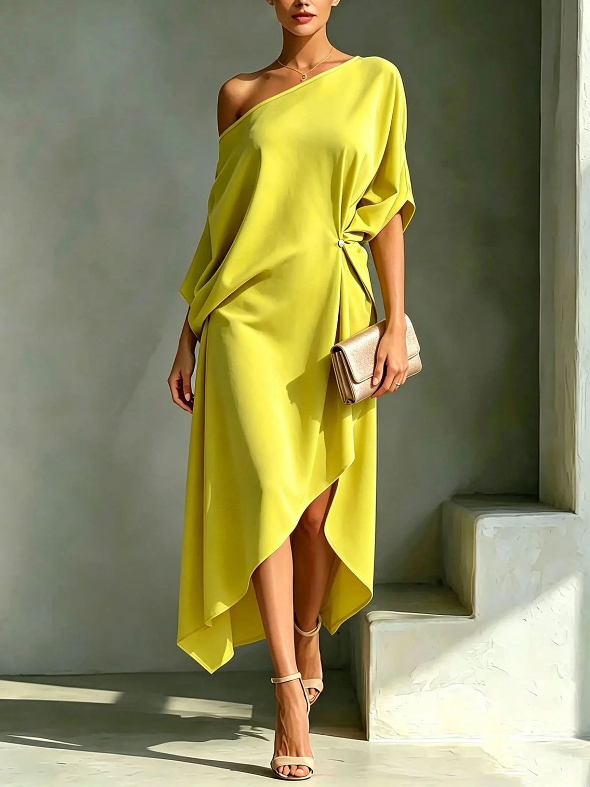 Otylia | Women's One-Shoulder Asymmetric Maxi Dress