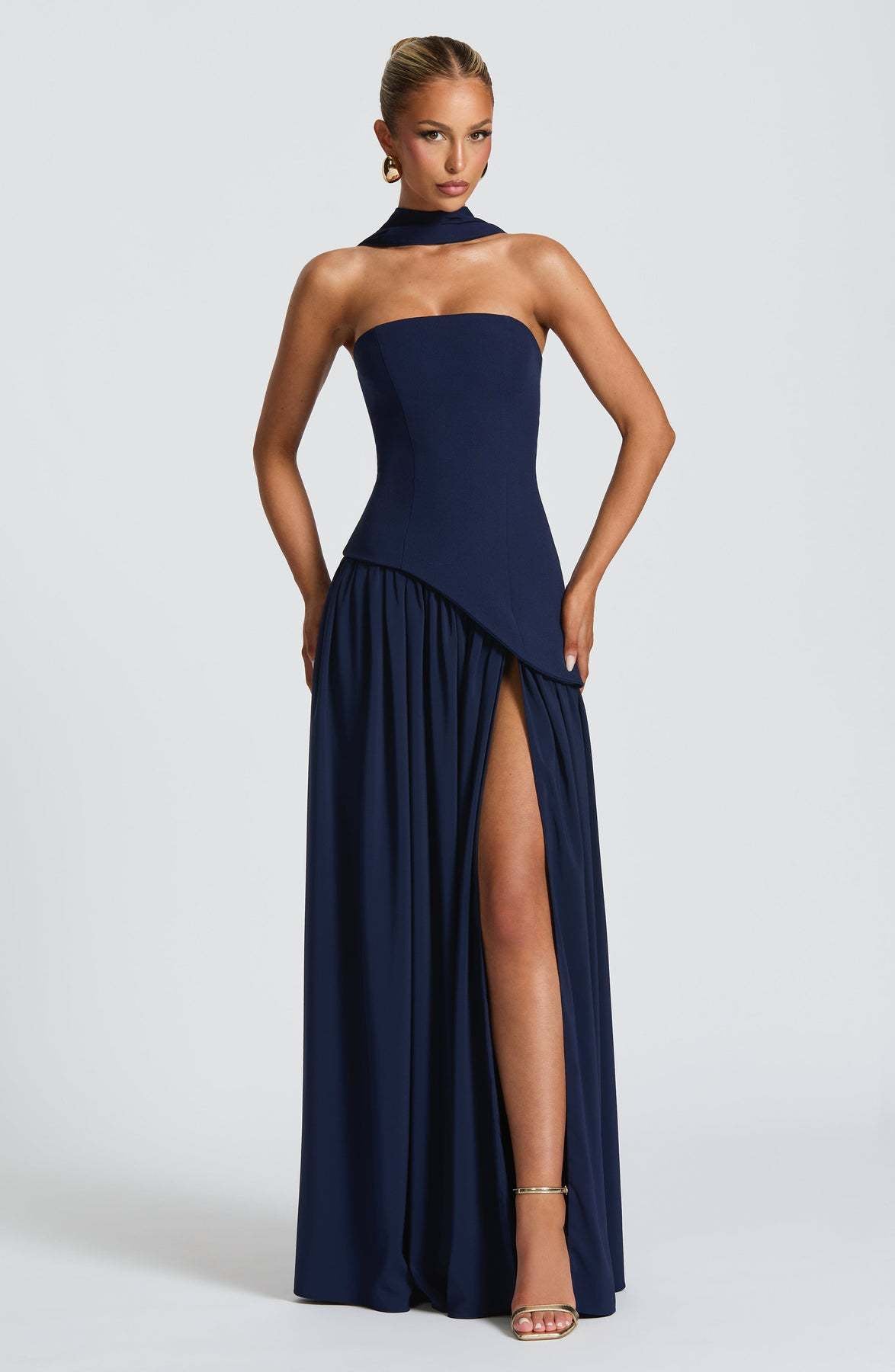 Marguerite | Women's Strapless High-Slit Cocktail Dress