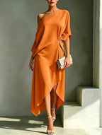 Otylia | Women's One-Shoulder Asymmetric Maxi Dress