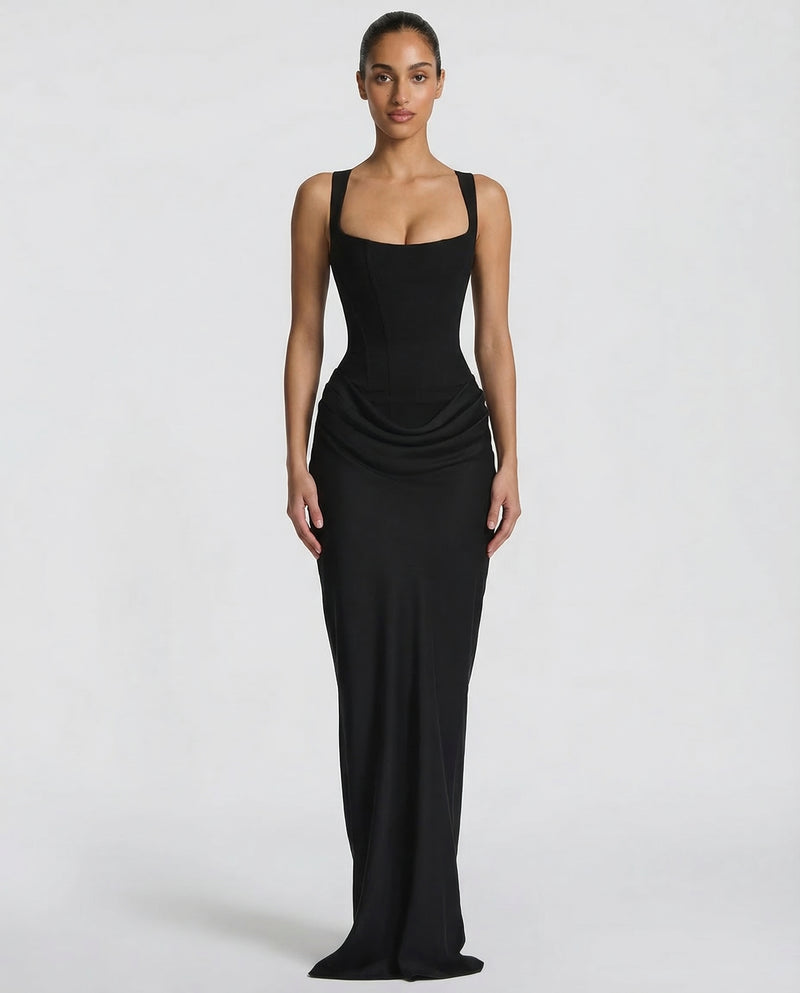 Amalie | Women's Corset Maxi Dress with Sweetheart Neckline