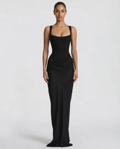 Amalie | Women's Corset Maxi Dress with Sweetheart Neckline