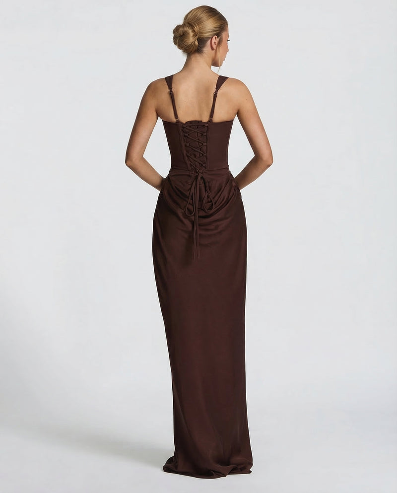 Amalie | Women's Corset Maxi Dress with Sweetheart Neckline