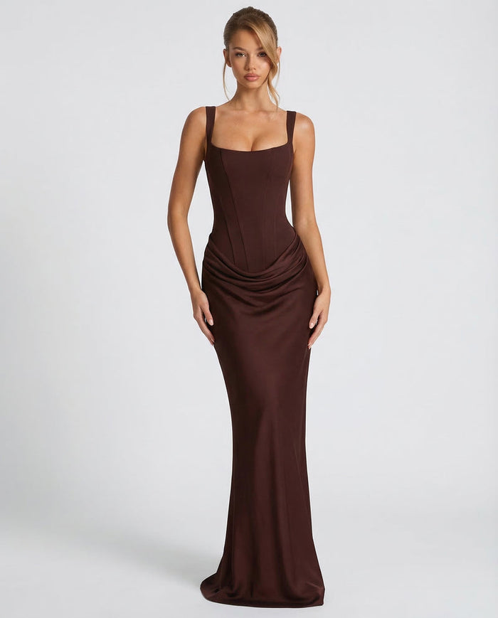 Amalie | Women's Corset Maxi Dress with Sweetheart Neckline
