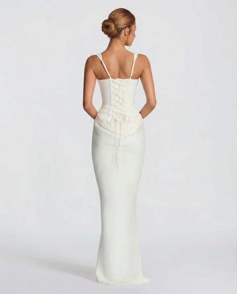 Amalie | Women's Corset Maxi Dress with Sweetheart Neckline