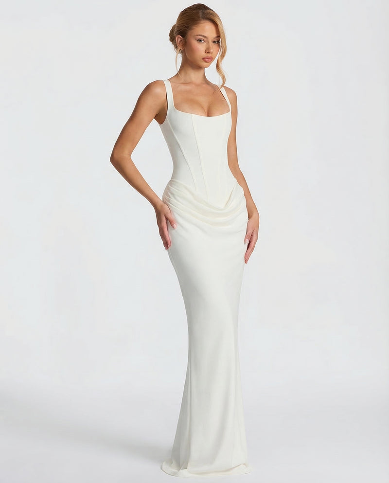Amalie | Women's Corset Maxi Dress with Sweetheart Neckline