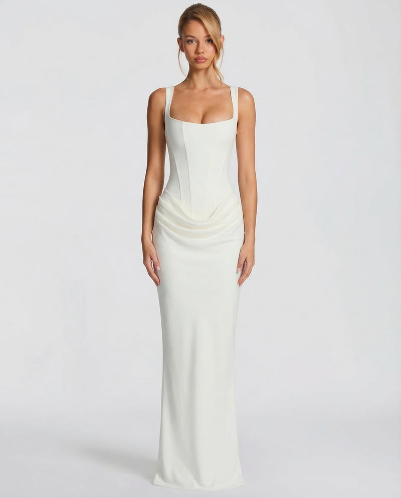 Amalie | Women's Corset Maxi Dress with Sweetheart Neckline