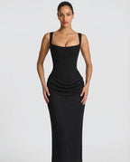 Amalie | Women's Corset Maxi Dress with Sweetheart Neckline