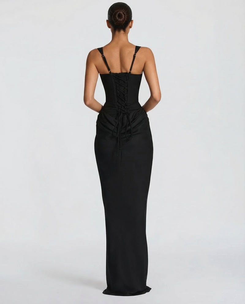 Amalie | Women's Corset Maxi Dress with Sweetheart Neckline