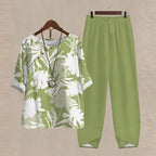Tineke | Women's Relaxed Two-Piece Knit Top and Pants Lounge Set