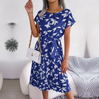 Nika | Women's Floral Pleated A-Line Midi Dress