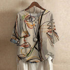 Chiara | Women's Floral Print Short Sleeve Blouse
