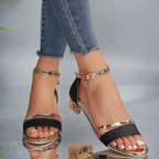 Wilma | Women's Ankle Strap Block Heel Sandals