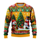 Siegbert | Men's Snowflake Print Crew Neck Christmas Blouse