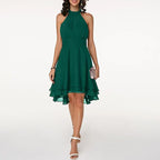 Delia | Women's Halter Layered Cocktail Dress