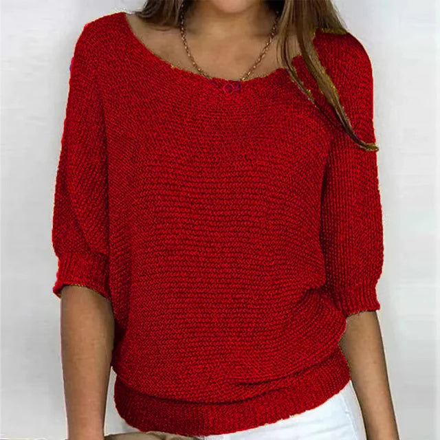 Asta | Women's Round Neck Ribbed Knit Top