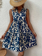 Nikoline | Women's Floral Print A-Line Mini Dress with V-Neck