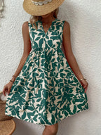 Nikoline | Women's Floral Print A-Line Mini Dress with V-Neck