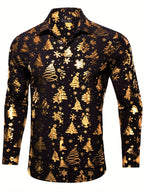 Nolan | Christmas Blouse Button-Up Shirt for Men