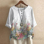 Chiara | Women's Floral Print Short Sleeve Blouse