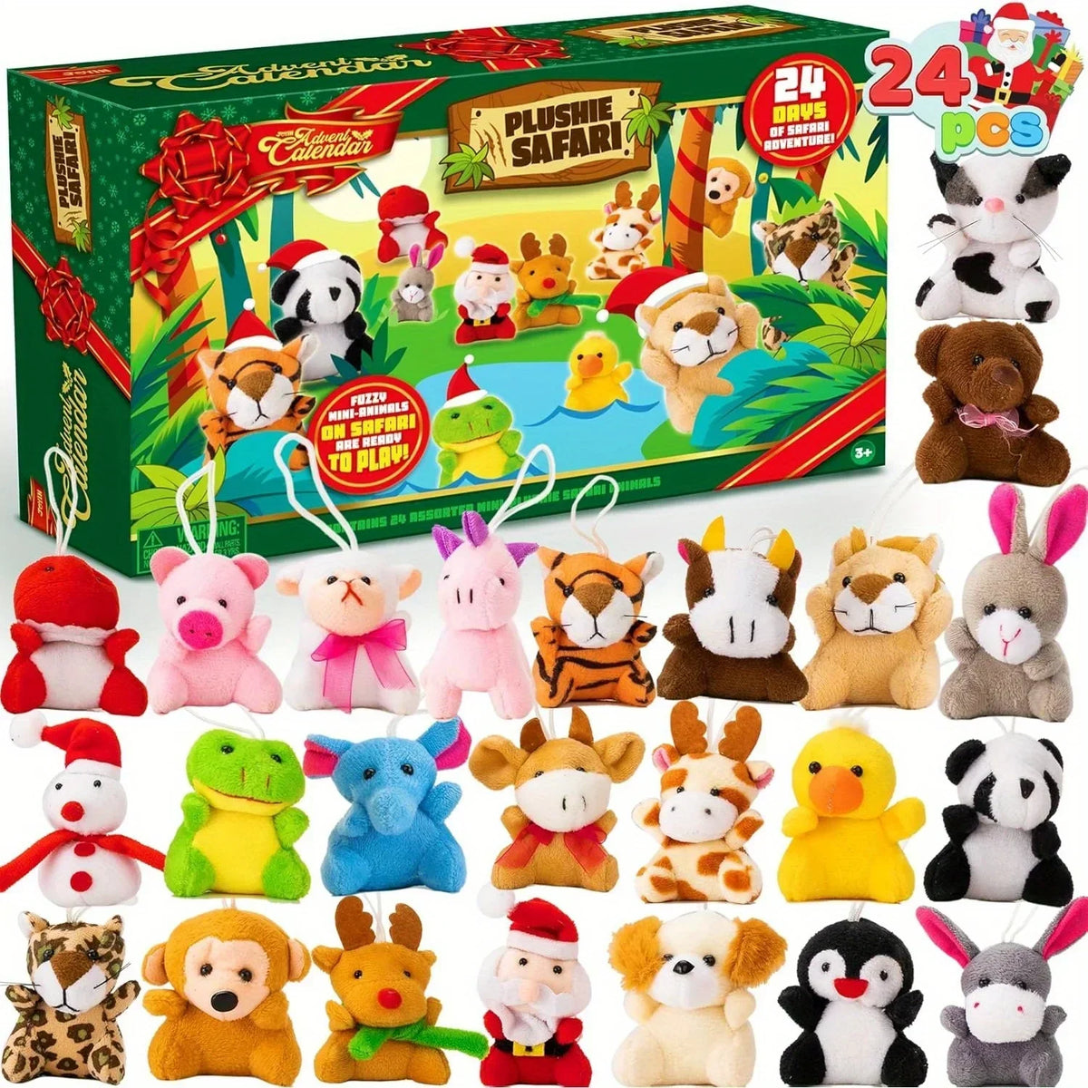 Irenee | Advent Calendar Christmas Gift with 24 Plush Animal Toys