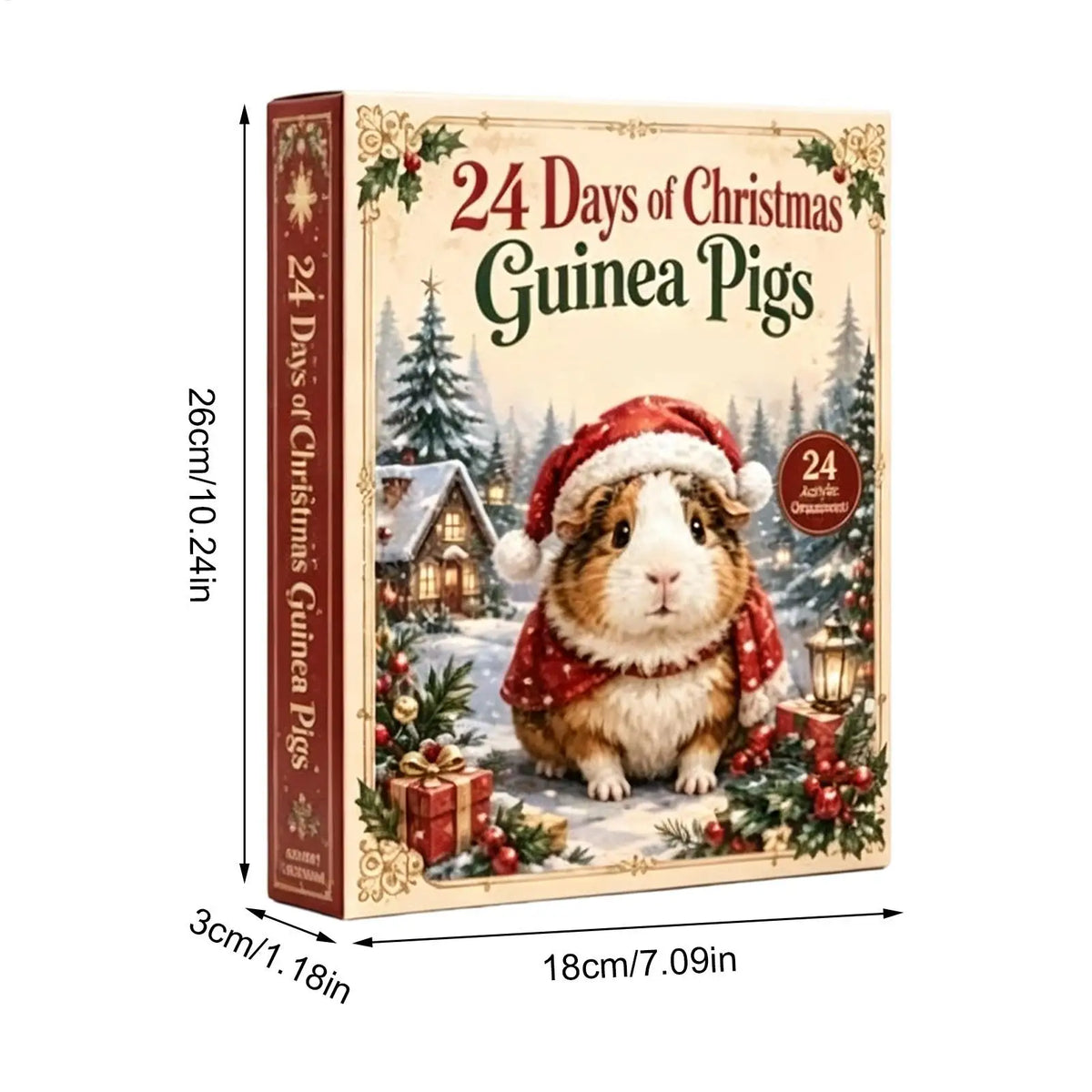 Douwina | Guinea Pig Advent Calendar Christmas Gift, 24 Pieces