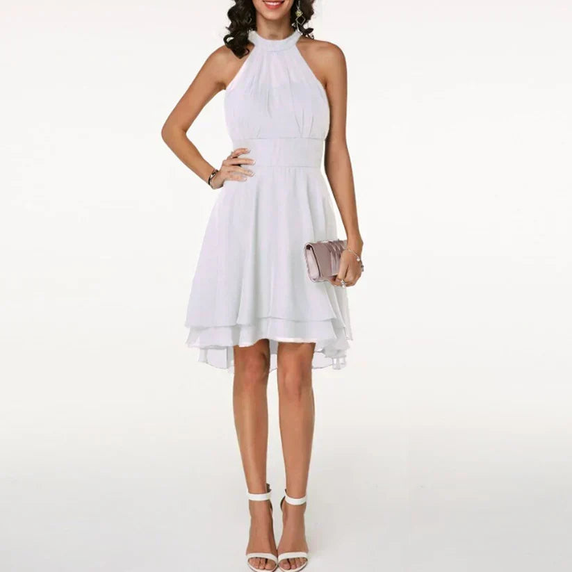 Delia | Women's Halter Layered Cocktail Dress