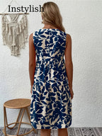 Nikoline | Women's Floral Print A-Line Mini Dress with V-Neck