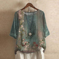 Chiara | Women's Floral Print Short Sleeve Blouse