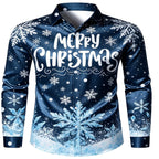 Gerner | Men's Printed Button-Up Christmas Blouse