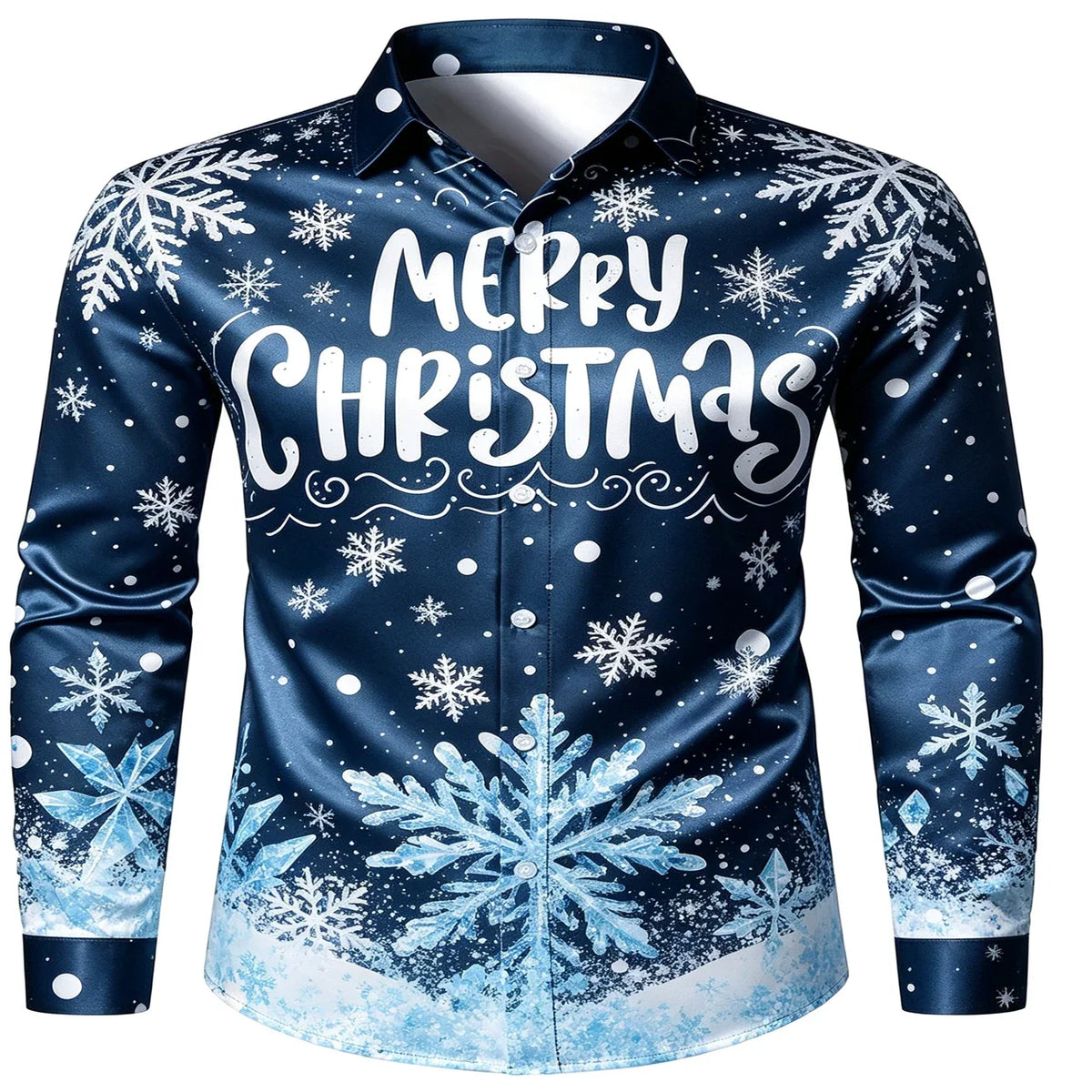 Gerner | Men's Printed Button-Up Christmas Blouse