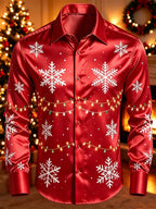 Ingo | Men's Reindeer Print Christmas Blouse Button-Down