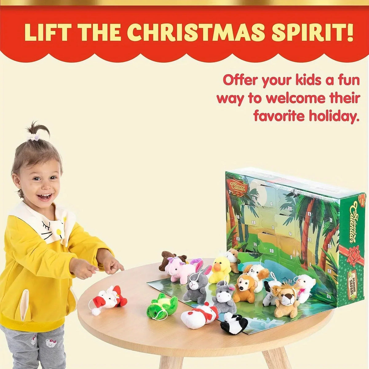 Irenee | Advent Calendar Christmas Gift with 24 Plush Animal Toys