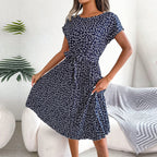 Nika | Women's Floral Pleated A-Line Midi Dress