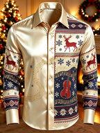 Ingo | Men's Reindeer Print Christmas Blouse Button-Down