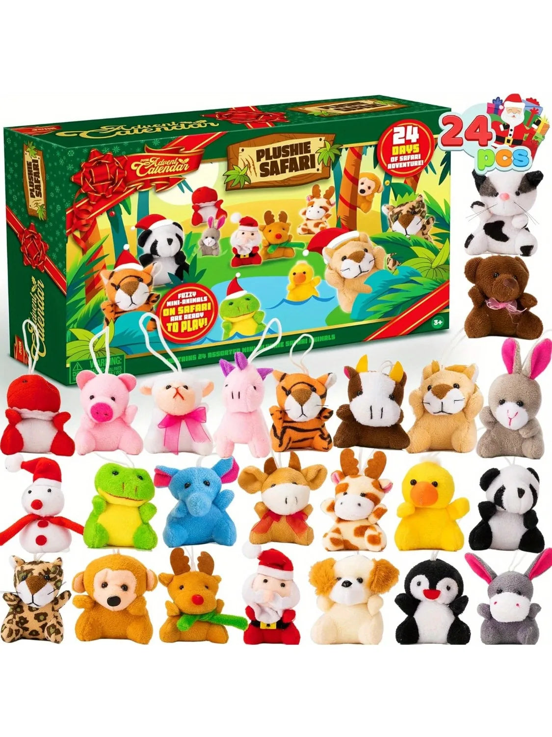 Irenee | Advent Calendar Christmas Gift with 24 Plush Animal Toys