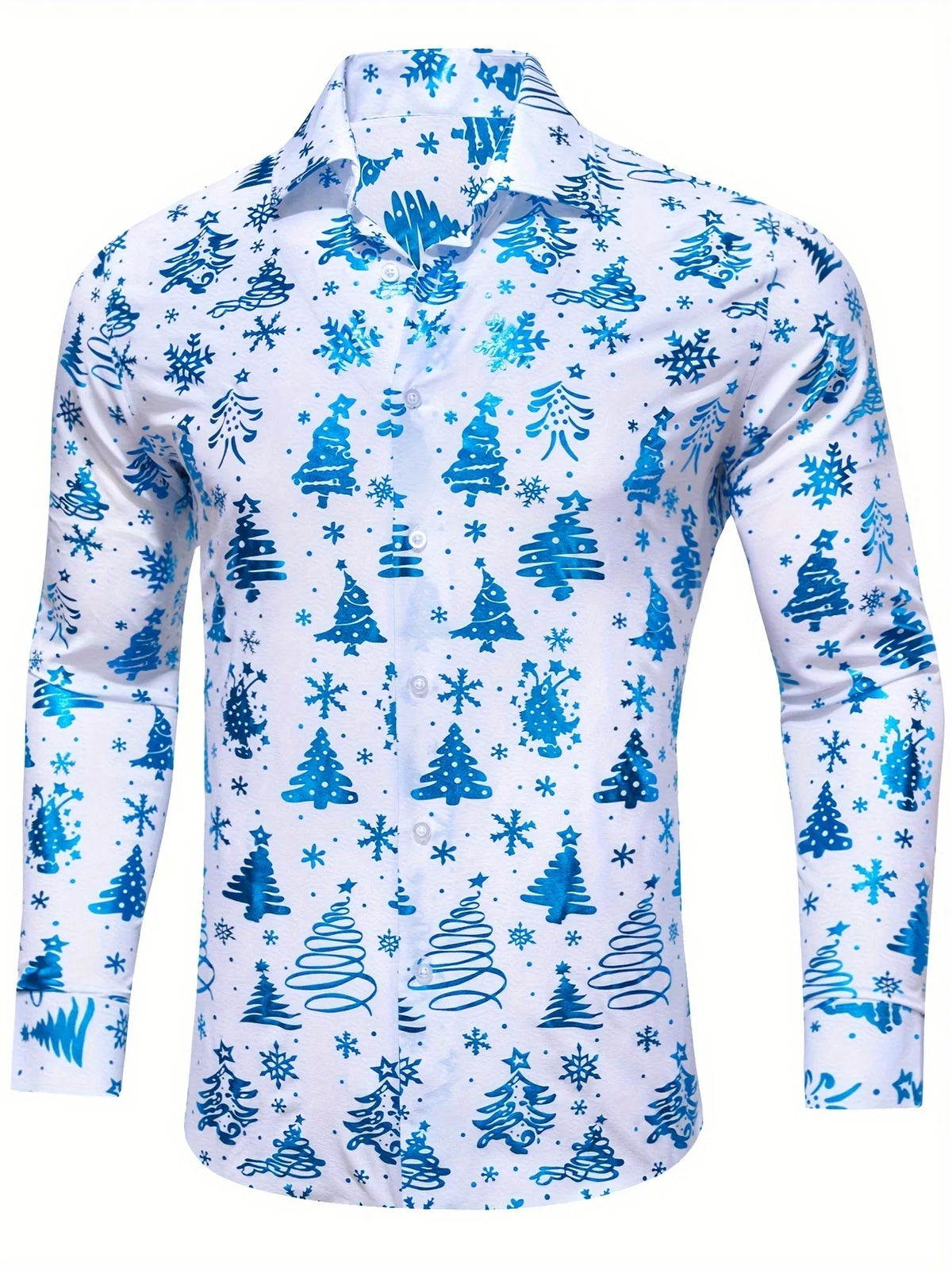 Nolan | Christmas Blouse Button-Up Shirt for Men