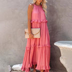Ottilie | Women's A-Line Dress with Ruffled Tiered Hem Maxi
