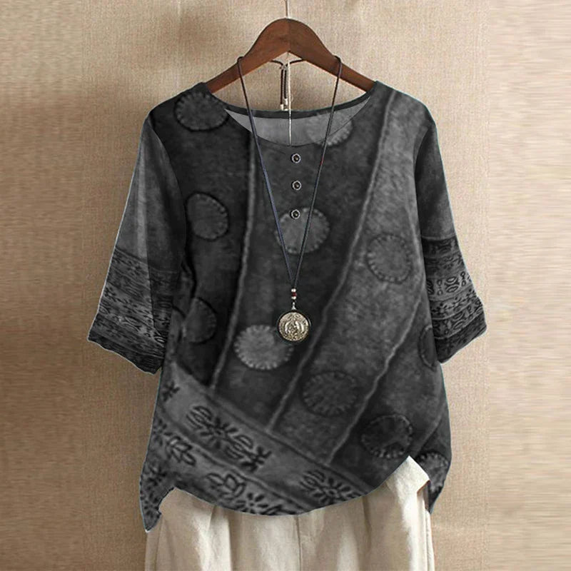Chiara | Women's Floral Print Short Sleeve Blouse