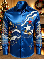 Ingo | Men's Reindeer Print Christmas Blouse Button-Down