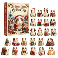Guinea Pig Advent Calendar Christmas Gift, 24 Pieces