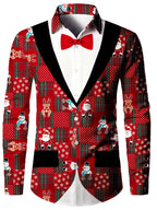 Ambros | Christmas Blouse Faux-Tailcoat Button-Down Shirt for Men