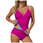 Claudia | Women's Colour-Block Cut-Out Tankini Set