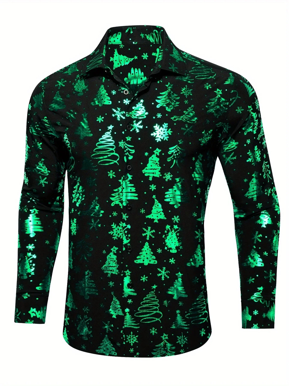 Nolan | Christmas Blouse Button-Up Shirt for Men