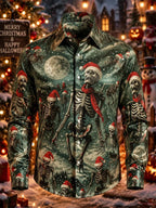 Ingo | Men's Reindeer Print Christmas Blouse Button-Down